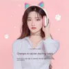 Mobiltelefonörlurar De nya STN-28 Cat Claw Cat Ear-headset med Bluetooth Luminous Gaming Wireless Noise-cancelling hörlurar YQ231120