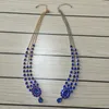 Hair Clips Handmade Kundan BLUE Stones Chain Wedding Bridal Head Jewelry