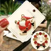 Pins Brooches Xmas Enamel Brooch Snowman Santa Claus Tree Wreath Metal Pins Fashion Jewelry Gift For Women Merry Christmas Decor GiftsL231120