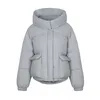 Piumino da donna Parka invernale con cappuccio Giacca da strada Abbigliamento con cerniera Gonfiabile con tasca spessa Cappotto in cotone 231118