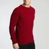 Herensweaters van zachte merinowol met thermische stiksels en ronde hals 231118