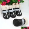 Hundkläder varma husdjurskor vintervattentäta stövlar sko regn snöstövlar reflekterande nonslip skor för små stora s 230329 drop dhpk7