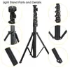 Tripés Light Stand Selfie Tripod 1,6m Carga máxima para 5 kg para PO Studio Light TV Fresnel Tungsten Studio Studio Tripods Studio PO 230419