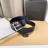 Belts woman Designer for womens 95-125cm Unisex fashion Golden Silver Needle Buckle black white Genuine Leather 3.5cm Width with box man belt YWY8 062D