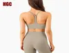 Yoga Outfit Sports Bra High Impact Padded Thin Shoulder Strap Halter Workout Underwear Crop Top Women Gym Pushup Vest Brassiere H7536998