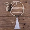 Hänghalsband Moodpc Fashion White Stones Bohemian Tribal Jewelry Long Tassel Necklace For Women Lariat