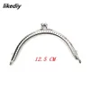 Acessórios para peças da bolsa 20 PCs/lote 5 tamanhos brilhantes prateado arco de arco de metal mateis beijo bloqueio acessórios de bolsa diy 8.5/10.5/12.5/15.5/18.5cm 230419