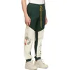 Men's Pants Designer Clothing Casual Street Trend Coconut Tree Peace Pigeon Splice Contrast Hip Fashion Woven Leggings