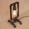 Bordslampor Loft Industrial Wind Lamp Iron Water Pipe American Retro Bar Bedroom Office Bedside Light Reading Desk