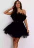 New Casual Dresses Mesh Solid Pink Ruched Halloween Dress Women Sashes Strapless Club Loose Backless High Waist Sexy Party Vestido