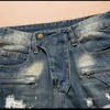Mäns jeans denim personlighetsbyxor design coola panten jeans raka retro hål ryttare för manlig varumärke stor storlek 231118