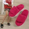 Für Frauen Winter weicher oberer Peep Zeh verdickte Kante Nicht -Schlupf -Sohle -Haus -Hausschuhe Haus Flat Slides Frau Schuhe