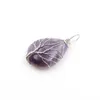 Pendentif Colliers Larme Fil Enroulé Collier Pierre Naturelle Style Chic Cuivre Arbre De Vie Goutte D'eau Chakra