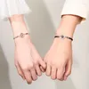 Pulseras de encanto NBNB Llega Brújula Forma Pareja Pulsera de cuerda para mujeres Hombres Moda Brazalete hecho a mano Joyería de fiesta de boda Regalo 2023