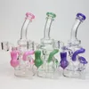 Recycler dab rig water pipe smoking hookahs thick glass bong pipes shisha bubbler with 14mm joint