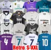 Retro piłka nożna koszulki piłkarskie z długim rękawem Guti Ramos Seedorf Carlos 12 13 14 15 16 17 Ronaldo Zidane Beckham Raul 00 01 02 04 05 06 07 Finały Kaka 99 Real Madrids