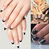 Kit per nail art MIZHSE Colore nero7bianco Guide per punte per manicure francese Decorazioni Gel UV Soak Off Set di smalti LED