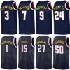 Print Basketball Men Youth Kentavious Caldwell-Pope Jersey 5 City Jamal Murray 27 Michael Porter Jr 1 Aaron Gordon 50 Bruce Brown Jr 11 Team Sport Custom Name Number