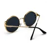 Sunglasses Retro Skull Claw Round For Women Fishion 2023 Trending Product Gothic Sun Glasses Gold Metal Frame Shades Pr