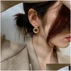 Dangle Kroonluchter Mode Gouden Ronde Legering Oorbel Voor Vrouwen Verklaring Koreaanse Geometrische Druppel Oorbellen Bruiloft Sieraden Acce Dhgarden Otshz