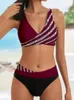 Dames badmode nieuwe vrouwen sexy streep bikini vrouwelijk zomerzwempak tweedelig bikini set strandkleding zwempak badmode brazilië badkleding 230420