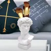 VASESTATUEバストギリシャの花瓶ホルダー彫刻David Pot Flower Figurine Head Head Resin Brush Cup Planter Roman Decor Renaissance