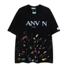 Men's T-Shirts GTDOM Men Fashion Cards Hyun Chae Gradual Change Print Short Sleeve T-Shirt Summer 2023 New Wash Worn Out Spacious T-Shirts Tees