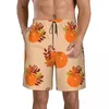 Men's Shorts Mens Swimwear Swim Short Trunk Pumpkins And Autumn Leaves Beach Board Swimming Surffing