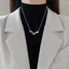 Pendant Necklaces 12pcs/lot Stainless Steel Gold Silver Color Projection Deer Chain Necklace For Women Fashion Jewelry Gift Wholesale