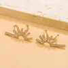 Orecchini con clip per orecchio in cristallo da sole per gioielli da donna senza polsini con foro 2023 Trendy Luxury Zircon Fake Piercing Z40