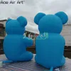 Симпатичные игрушки, цельный надувной медведь высотой 3 м/4 м с подсветкой для украшения вечеринок и мероприятий на открытом воздухе