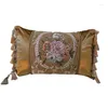 Housse de canapé Vintage européenne, taie d'oreiller décorative de luxe, élégante, rectangulaire, Royal, pour salon, maison
