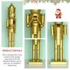 Christmas Decorations Nutcracker Puppet Senior Figurine Wooden Handcraft King Soldier Doll Toy Year Ornament Desktop Home Decoration 231118