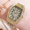 Polshorloges luxe volledige diamanten dameshorloge kristal dames armband pols horloges klok relojes kwarts voor vrouwen 10