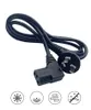 1.5M 3 PIN EU US AU Plug Computer C13 90 Degrees AC Power Cord Adapter Cable for Printer Netbook Laptops Game Players Cameras Europe Powe Plugs to Household Appliances