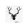 Nowate Elements żywica 3D Big Deer Head Decor Decor Decor for Wall Statue Dekoracja