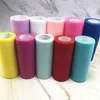 Tyg 15cm 25 meter Tulle Roll Tyg Spool Tutu Bröllopsdekoration Juldekoration Baby Shower Organza Laser DIY Birthday Party 230419