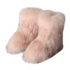 Stivali Scarpe invernali da donna Stivali invernali soffici in pelliccia di volpe sintetica Donna Stivali da neve caldi in peluche Calzature di lusso Bottiglie di pelliccia pelose da ragazza Moda 231118