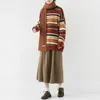 Skirts Lucyever Harajuku Loose Casual Female College Style High Wiast A-Line Women Autumn Winter Vintage Corduroy Skirt