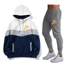 Nouveaux hommes pulls à capuche de mode sweat pantalons de survêtement costume marque imprimer ensembles de vêtements de sport survêtement hommes pull ensemble grande taille