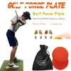 Other Golf Products 2 Pcs Golf Force Plate Step Pad Rubber Assisted Balance Swing Practice Golf Training Aids Red Anti-slip Golf Trainer Supplies 231120