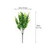 Fleurs décoratives 10 pièces plantes artificielles buissons réalistes résistant aux UV arbustes en plastique feuilles d'eucalyptus paquets décor de bureau