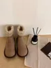 Designer Snow Boots High Quality Nylon Apres Ski Boots Gabardine Boots Women's Anti Slip Thick Winter Warm Fur Boots 35-40