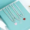 Dames love heart ketting hanger nesss dames en co -ontwerper gouden sieraden heren bruiloft kerstcadeau z74z#