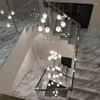 Ljuskronor modern LED Crystal Chandelier G4 Ball Light For Traircase Living Room Decoration Kök sovrum upphängning hängande