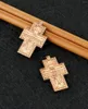 ペンダントネックレスcottvo5pcs/lot diy prayerロザリオチャップレスネックレス木製正教会の十字架のジュエリーメイキングパーツアクセサリー