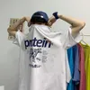 남자 T 셔츠 privathinker 단백질 만화 그래픽 카와이 남자 tshirt 여름 짧은 소매 대형 남자 티셔츠 일본하라 주쿠 의류 230419