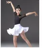 Stage Wear 2pcs Anzug Mädchen Latin Dance Dress Kid Wettbewerb Kleidung für Mädchen Gesellschaftstanz Kostüme Kind weißer Rock