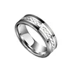 Bröllopsringar Personlig ring för män Inlay flätad 925 Silver Tungsten Carbide Jewelry Luxurious Wedding Band Custom Graved 231118