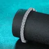 Chaîne Smyoue 2-6.5mm Véritable Bracelet De Tennis pour Femmes Cadeau De Noël Plaqué Platine 100% 925 Bijoux De Mariage En Argent Sterling 230419